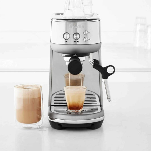 Breville Bambino Espresso Machine stainless steel compact espresso maker with steam wand and advanced brewing technology