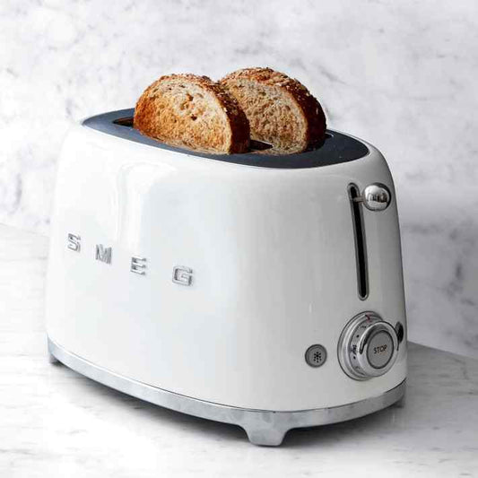 SMEG 2 Slice Toaster retro design with two wide slots and six browning levels