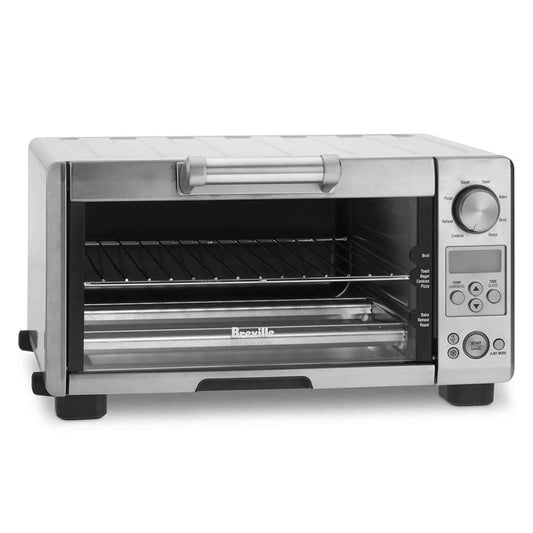 Breville Mini Smart Oven BOV450XL brushed stainless steel countertop toaster oven with Element iQ system and 8 cooking functions