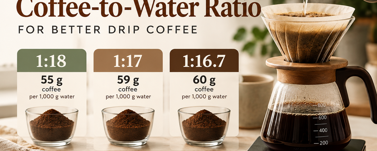 Coffee-to-Water Ratio for Drip Coffee: Calculator, Cup Chart & Brewing Guide