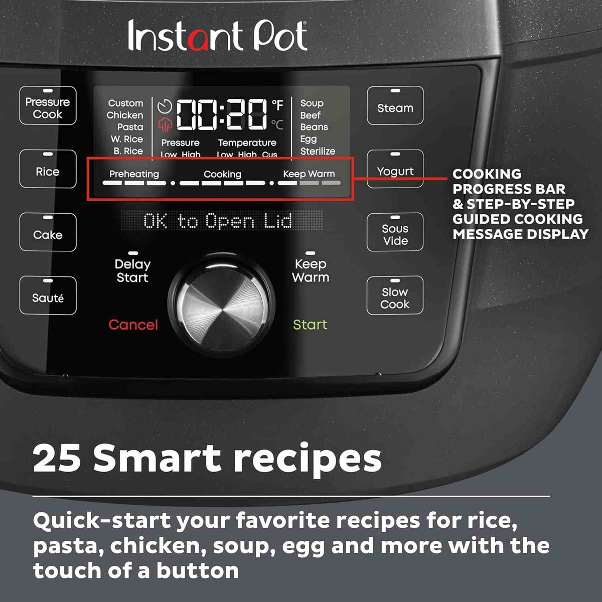 Instant Pot RIO Wide Plus 7.5-Qt pressure cooker with large capacity and 9 functions for versatile, energy-efficient cooking