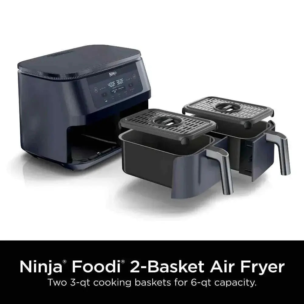 Ninja Foodi 6qt DualZone 2-Basket Air Fryer with 6-quart capacity and 5 cooking programs