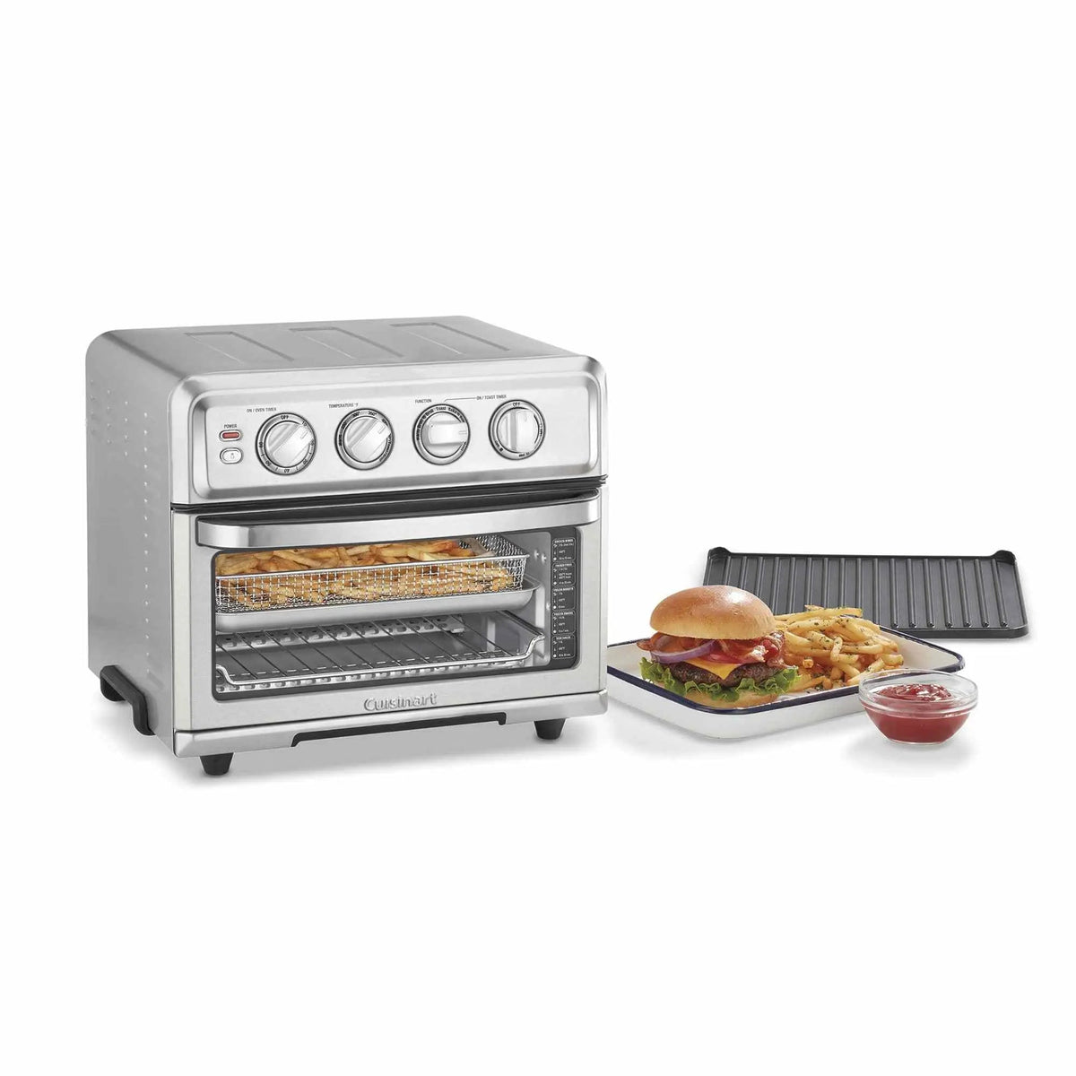 Cuisinart Air Fryer Toaster Oven 7-in-1 stainless steel with air fryer basket and digital controls
