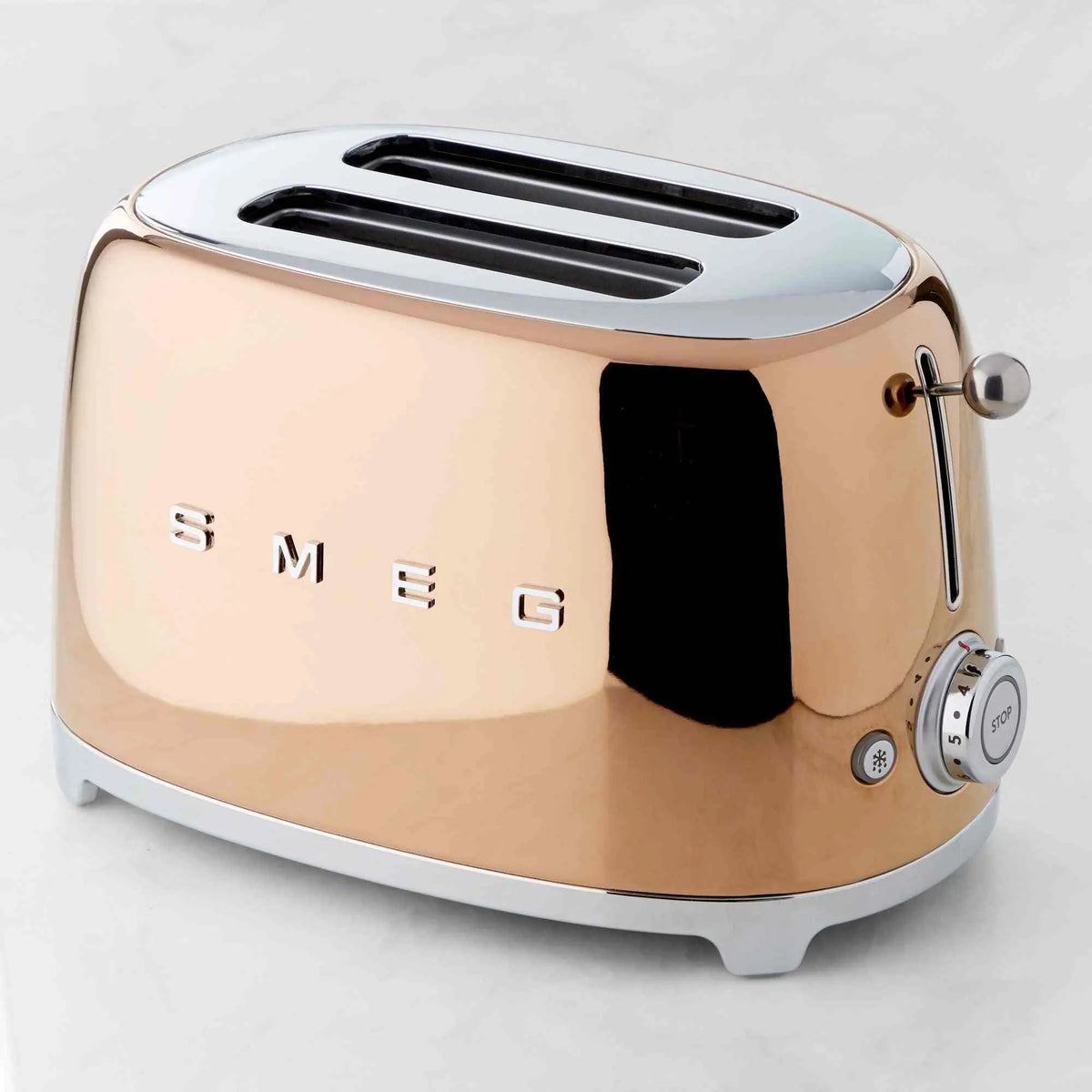 SMEG 2 Slice Toaster in retro style with two wide slots and six browning levels