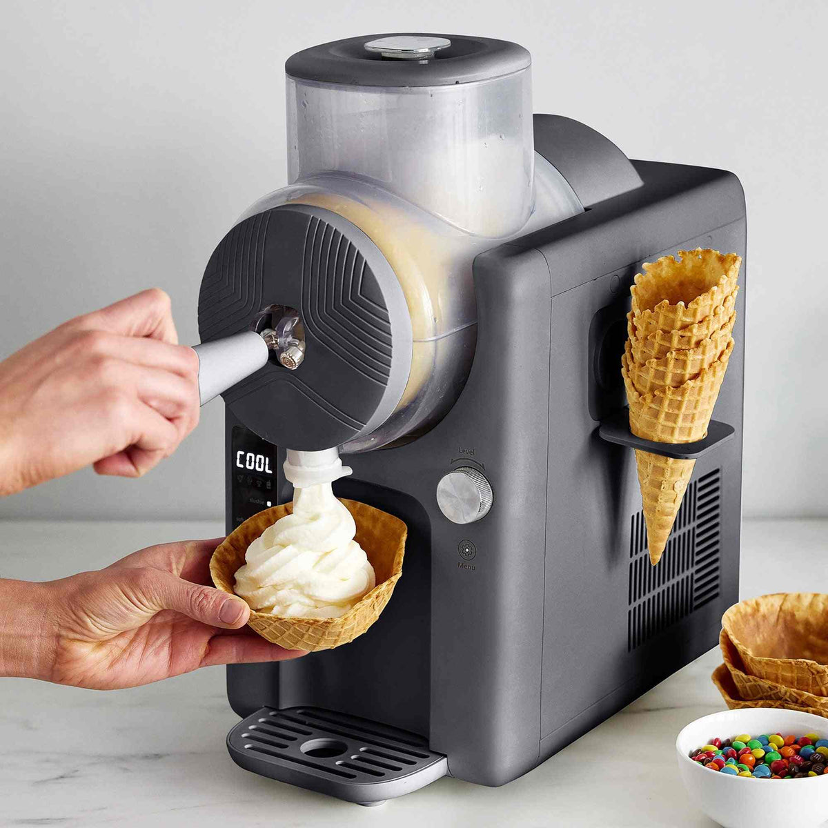 GreenPan Frost Ice Cream and Frozen Drink Maker with 6 preset programs and digital control panel