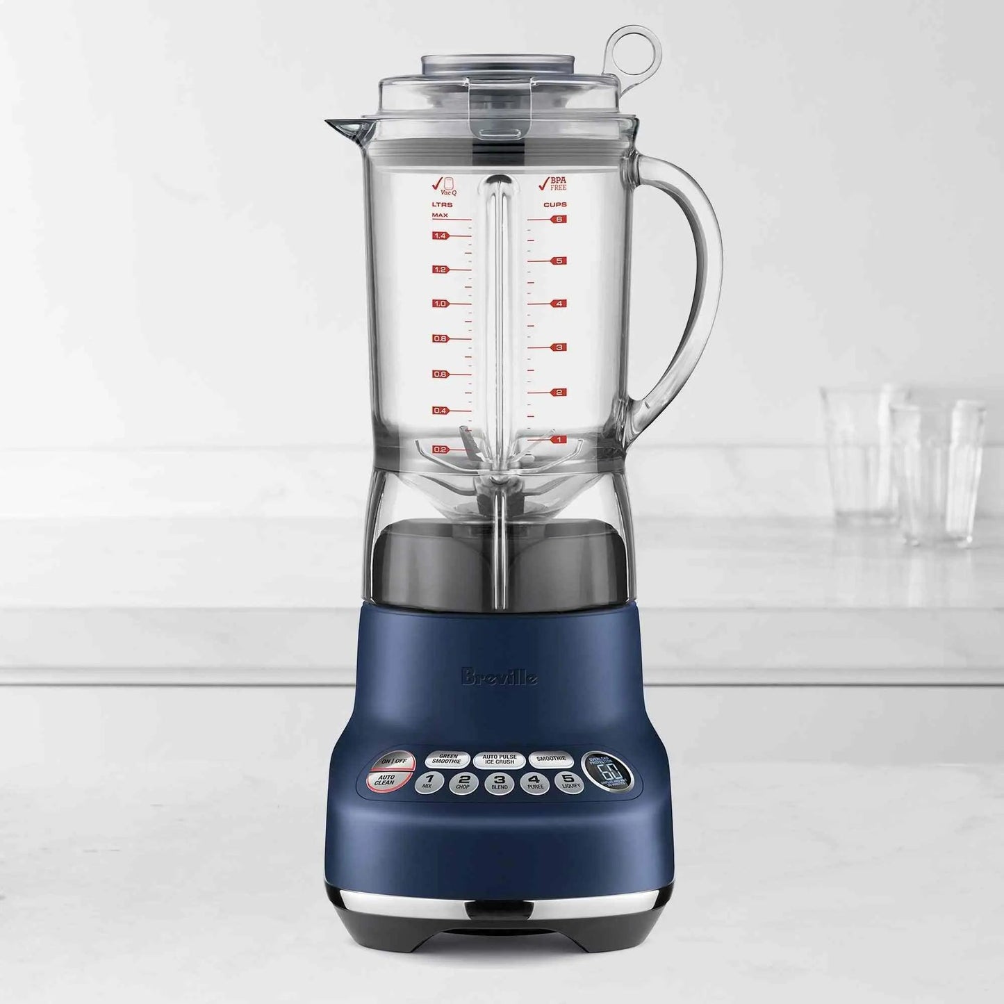 Breville Fresh and Furious Blender silver with Kinetix blade system and LED display