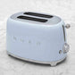 SMEG 2 Slice Toaster with retro 1950s design and six browning levels in various colors
