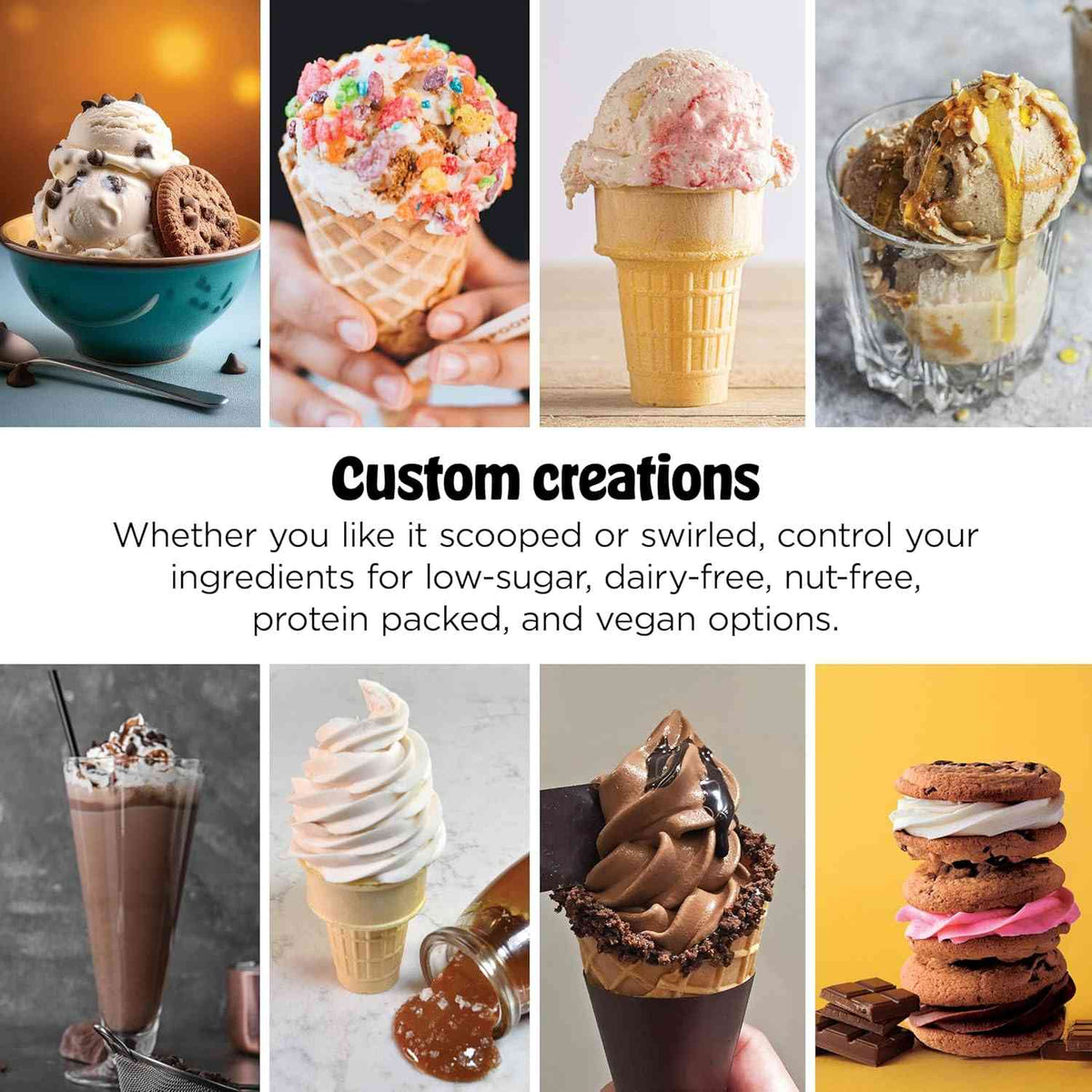 Ninja CREAMi Scoop & Swirl ice cream maker with 13 programs and soft serve functionality