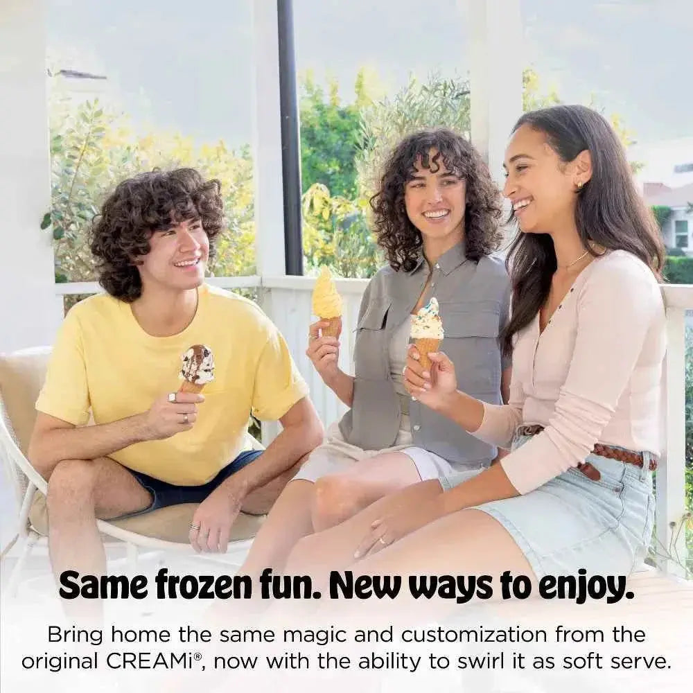 Ninja CREAMi Scoop & Swirl ice cream maker with 13 programs and soft serve feature