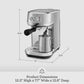 Breville Bambino Plus espresso machine in brushed stainless steel with automatic microfoam and programmable shot settings