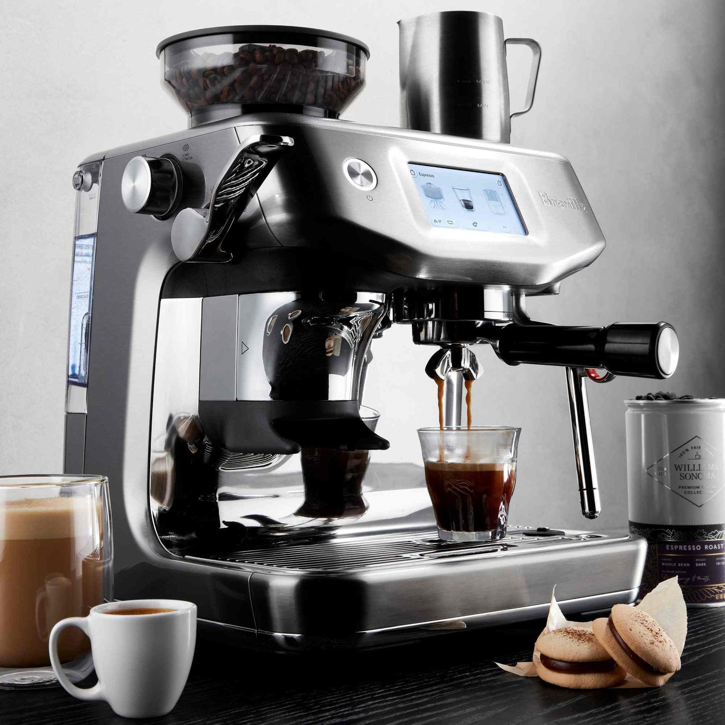 Breville Barista Touch Impress espresso machine with grinder and touchscreen display