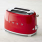 SMEG 2 Slice Retro Toaster in pastel color with extra-wide slots and chrome knob
