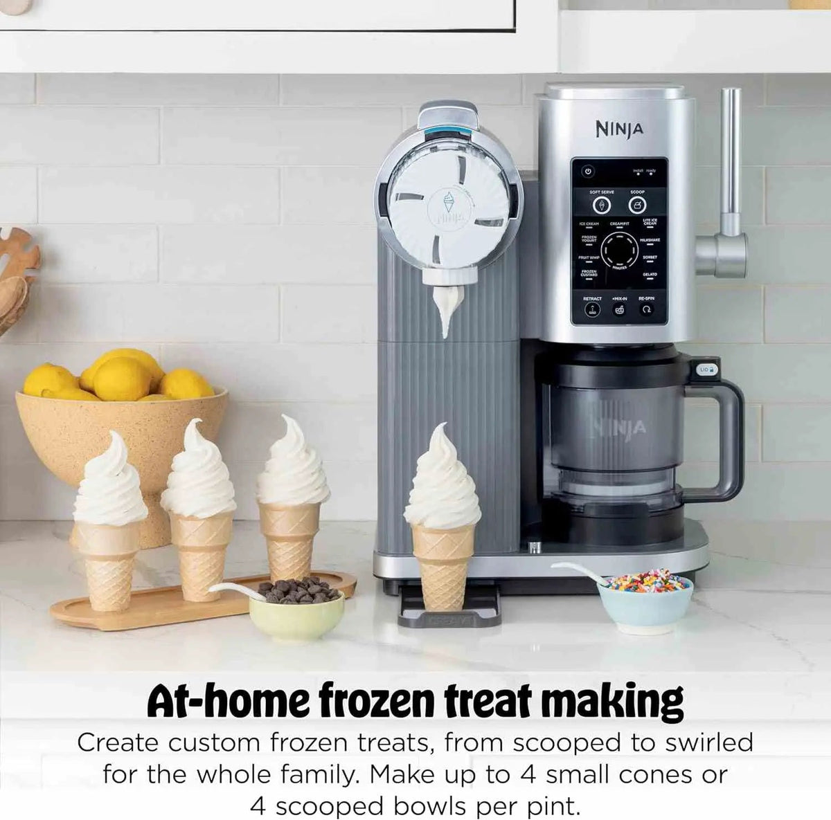 Ninja CREAMi Scoop & Swirl ice cream maker with 13 programs and soft serve technology