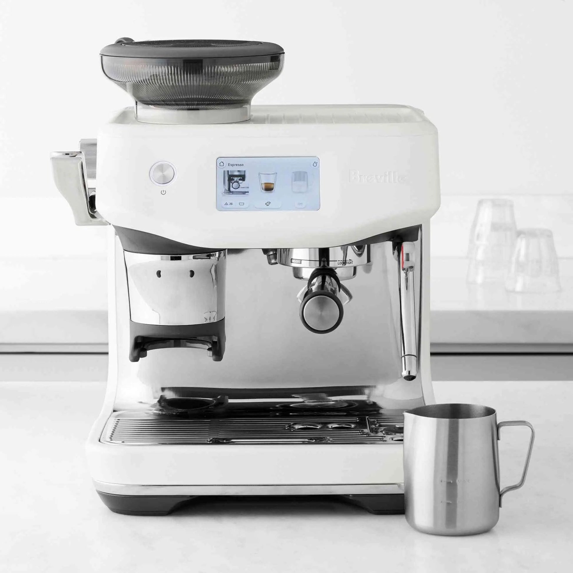 Breville Barista Touch Impress espresso machine with grinder and touchscreen display
