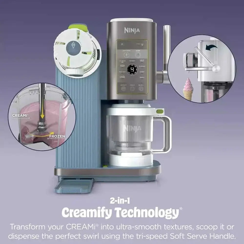 Ninja CREAMi Scoop & Swirl ice cream maker with 13 programs and soft serve functionality