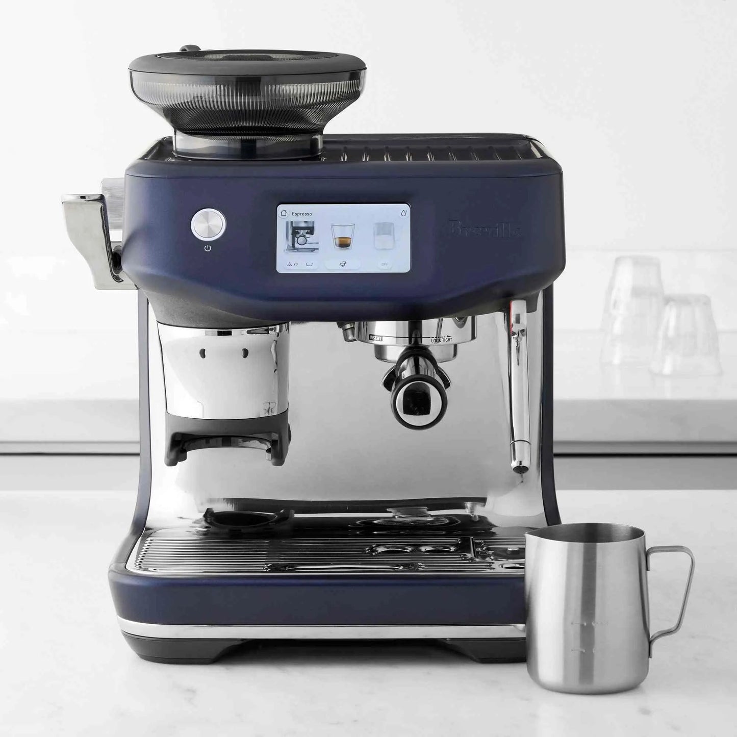 Breville Barista Touch Impress espresso machine with grinder and touchscreen barista guidance