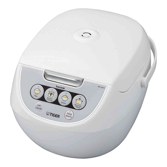 TIGER JBV-A10U 5.5-cup rice cooker with tacook syncro-cooking function and food steamer basket