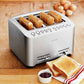 Breville 4-slice stainless steel smart toaster with extra wide slots and digital controls