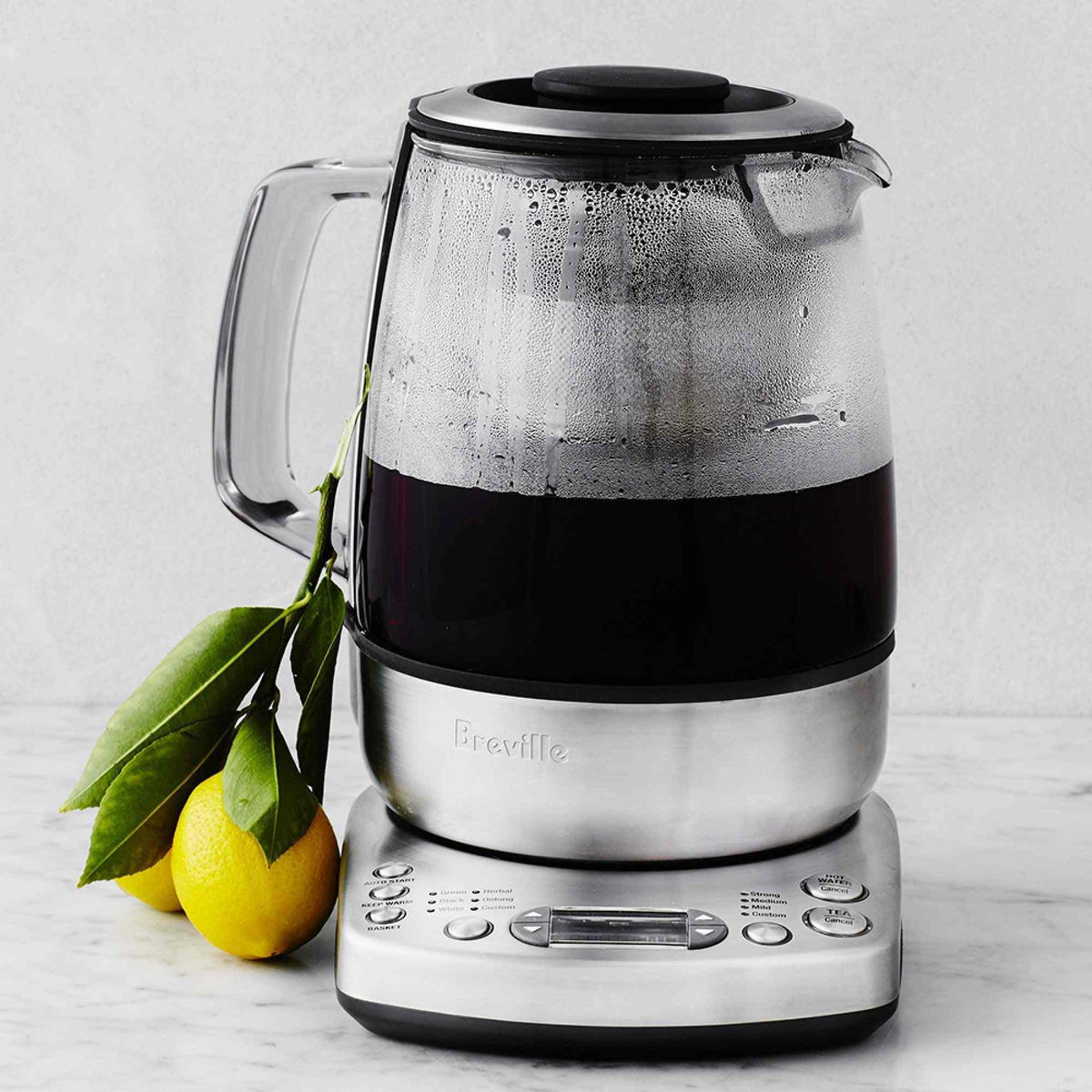 Breville One-Touch Tea Maker BTM800XL silver automatic tea brewer with adjustable temperature and strength settings
