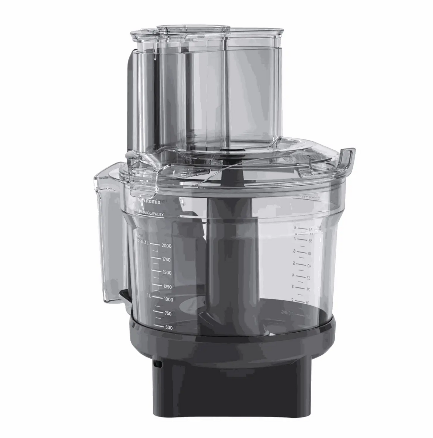 Vitamix Ascent Series 12-cup black food processor attachment with stainless steel blades and reversible discs