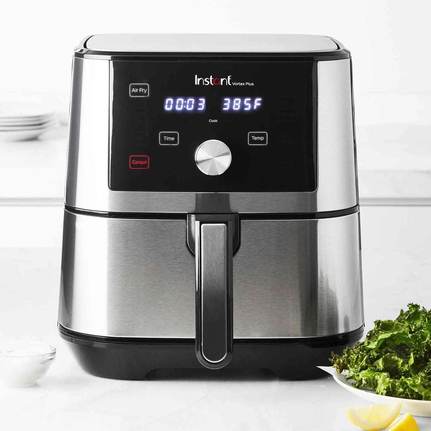 Instant Pot 6-Qt XL Vortex Plus Air Fryer with 6-in-1 functions and stainless steel design