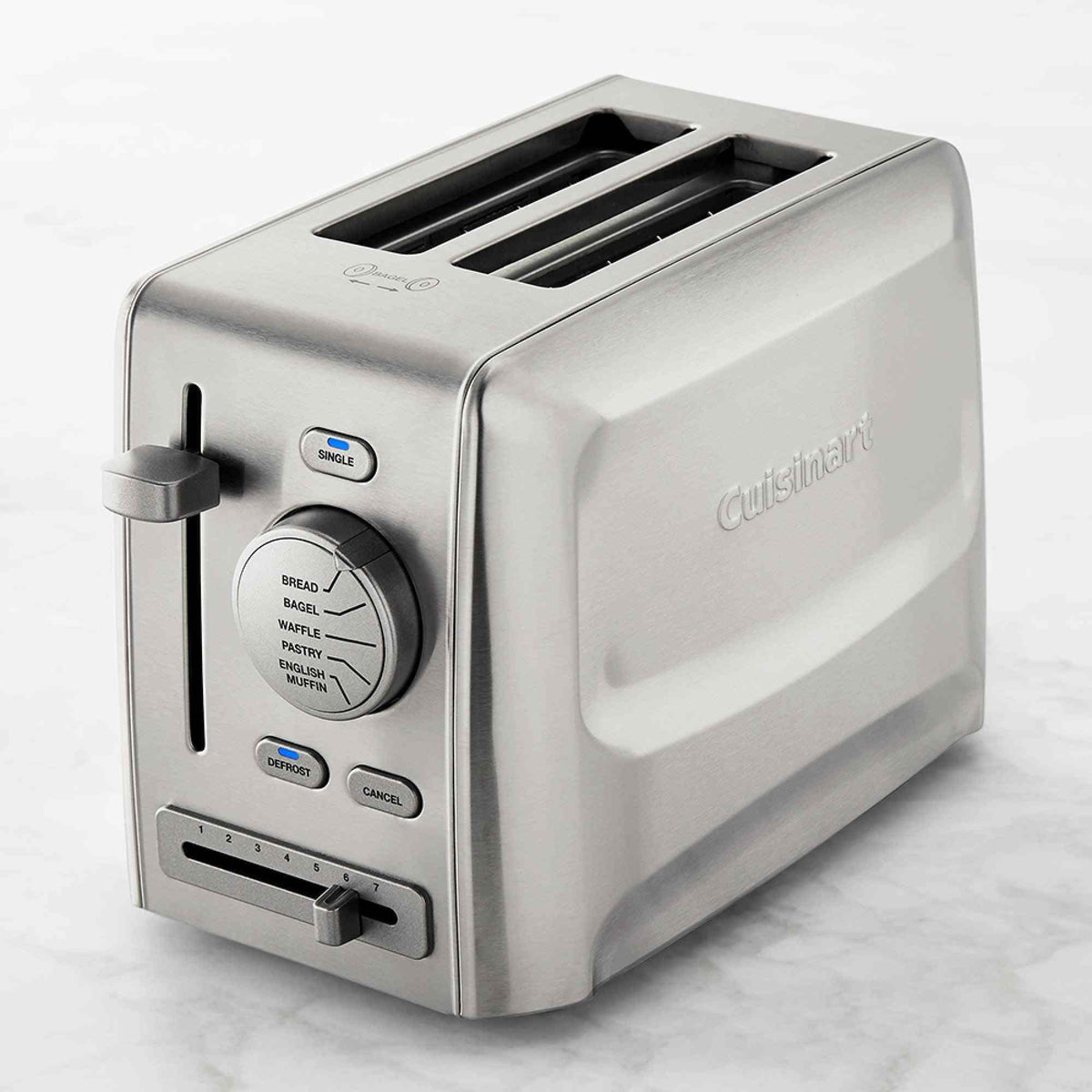 Cuisinart CPT-620 stainless steel 2-slice toaster with multiple functions and custom shade control