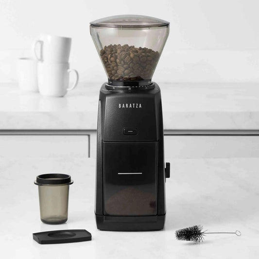 Baratza Encore ESP electric burr coffee grinder with 40 grind settings and dosing cup adapter