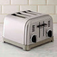 Cuisinart 4 Slice Toaster Oven in brushed stainless steel with dual control panels and six browning settings
