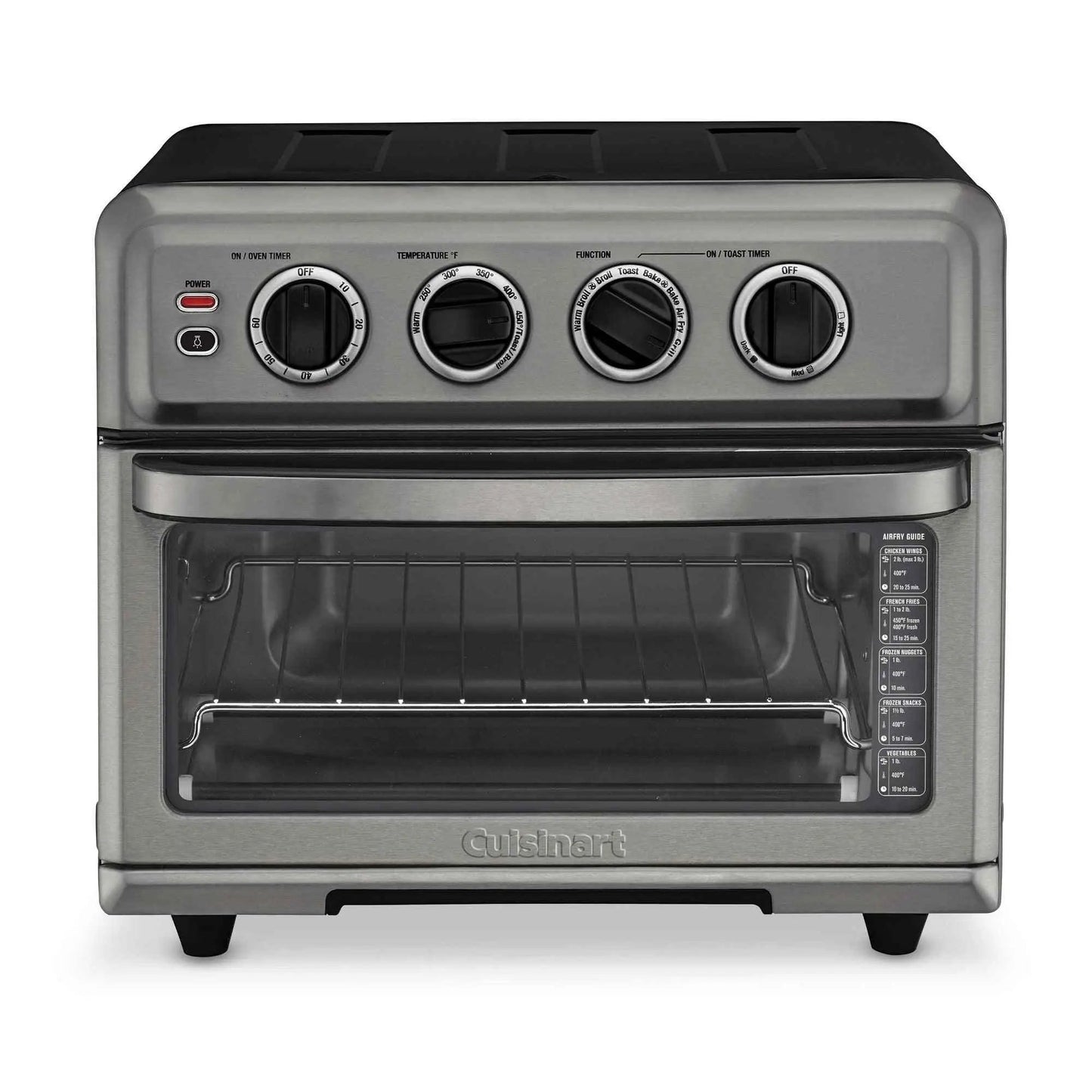 Cuisinart Air Fryer Toaster Oven 7-in-1 stainless steel with air fryer basket and oven rack