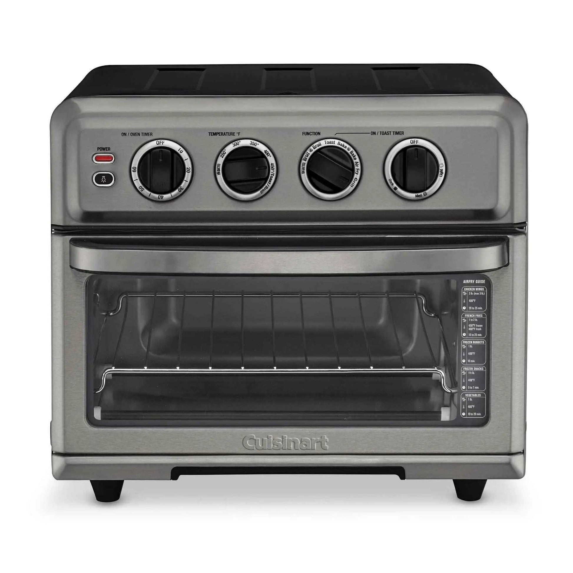 Cuisinart Air Fryer Toaster Oven 7-in-1 stainless steel with air fryer basket and oven rack