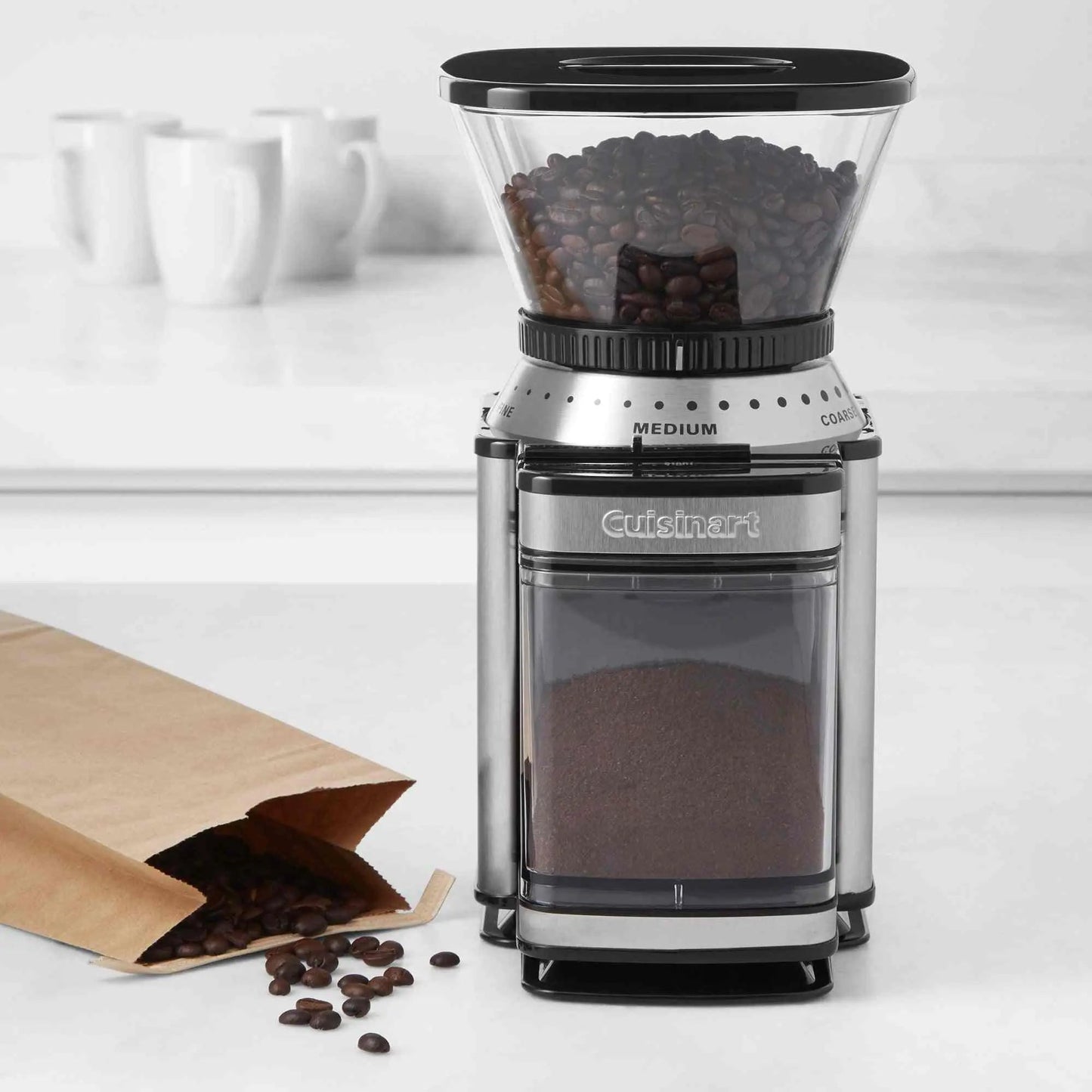 Cuisinart Coffee Grinder Supreme Grind electric burr mill with 18 grind settings and automatic shut-off