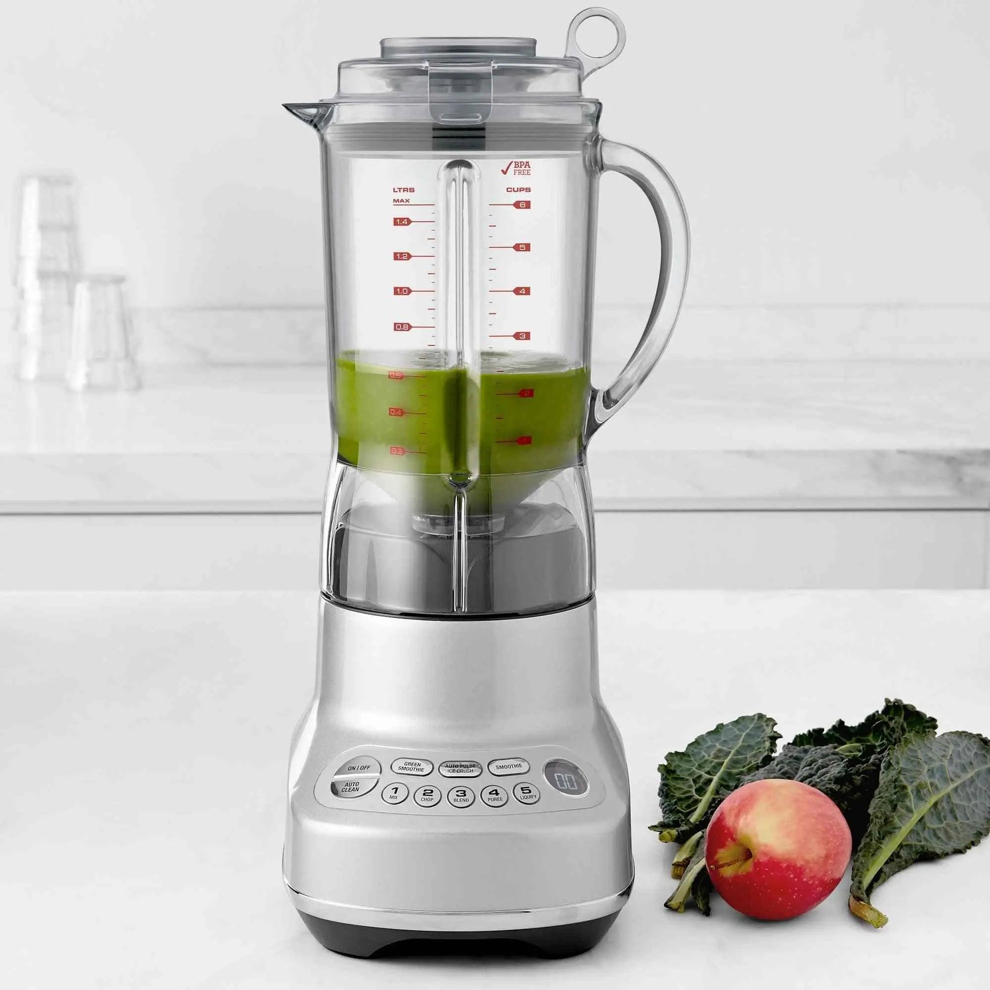 Breville Fresh and Furious Blender silver with Kinetix blades and LED controls
