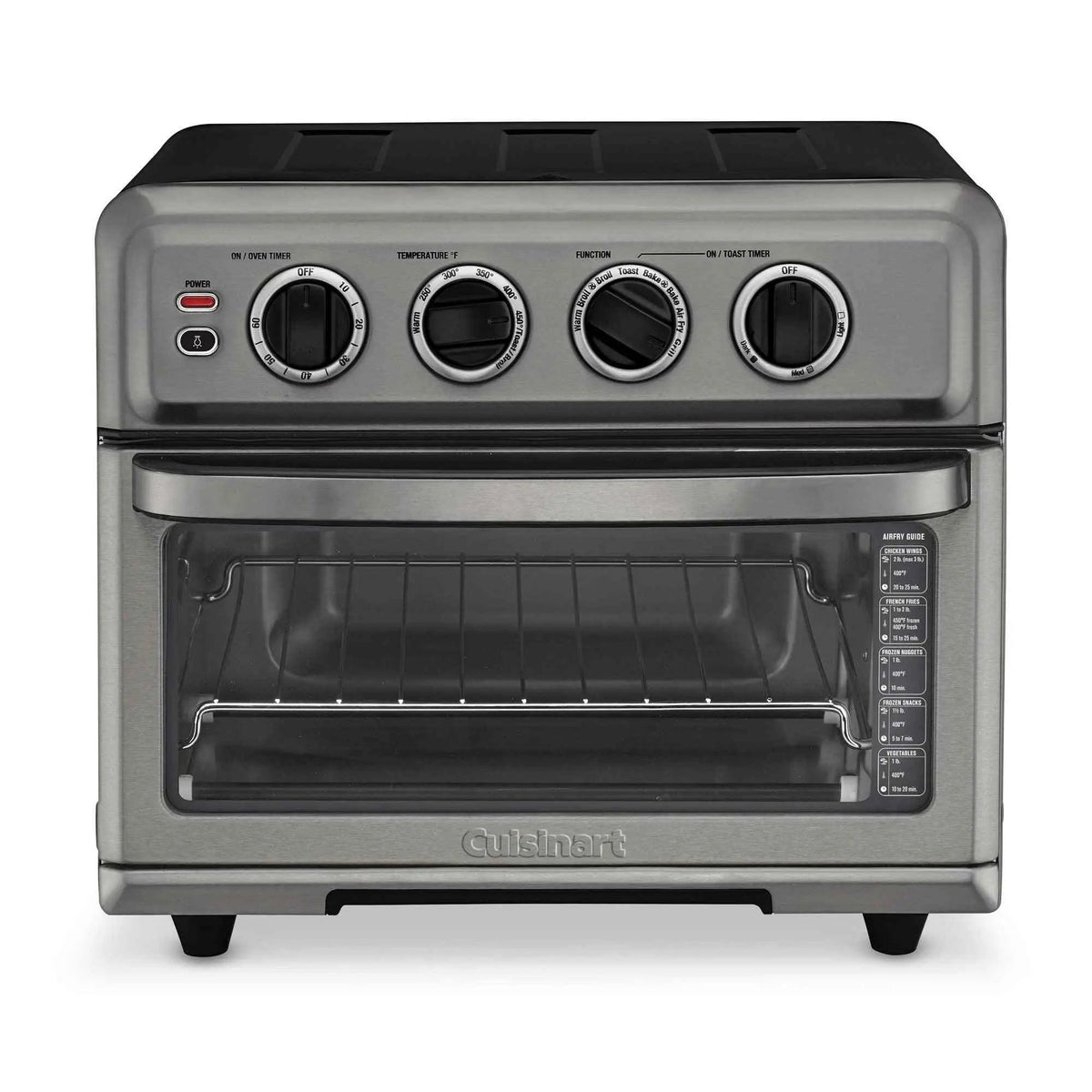 Cuisinart Air Fryer Toaster Oven 7-in-1 stainless steel with air fryer basket and oven rack