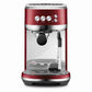 Breville Bambino Plus espresso machine in brushed stainless steel with compact design and automatic microfoam frothing.