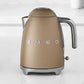 SMEG Electric Kettle with 360-degree swivel base, auto-shutoff, water-level indicators, gentle steam release, and removable limescale filter