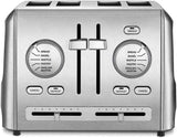 Cuisinart CPT-640P1 stainless steel 4-slice toaster with multiple presets and wide slots