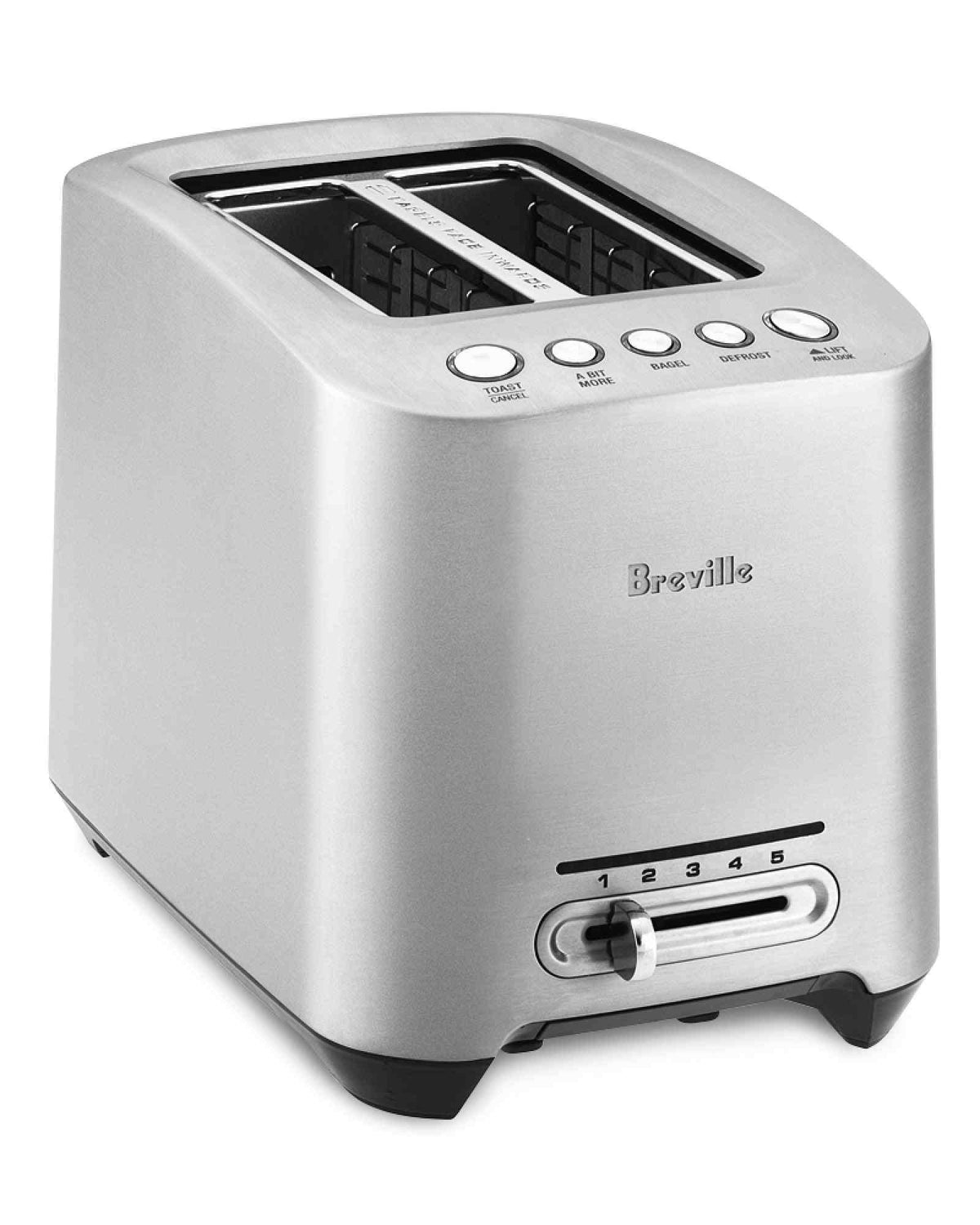 Breville BTA820XL 2-slice smart toaster in brushed stainless steel with five browning settings and extra-wide slots