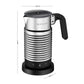 Nespresso Aeroccino 4 silver milk frother with ergonomic handle and dishwasher-safe chrome jug