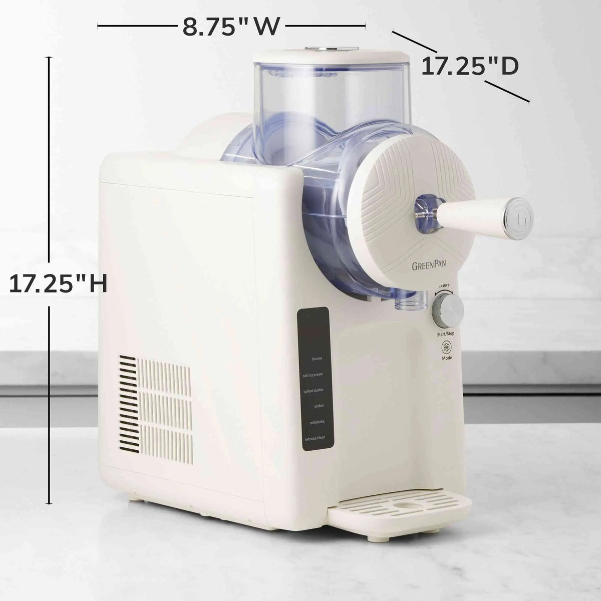 GreenPan Frost Ice Cream and Frozen Drink Maker with 6 preset programs and digital control panel