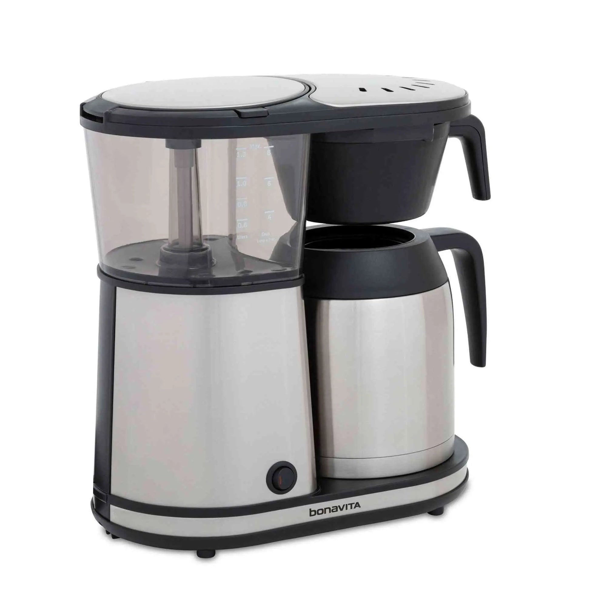 Bonavita Connoisseur 8 Cup Drip Coffee Maker with stainless steel thermal carafe and one-touch pour over brewing system