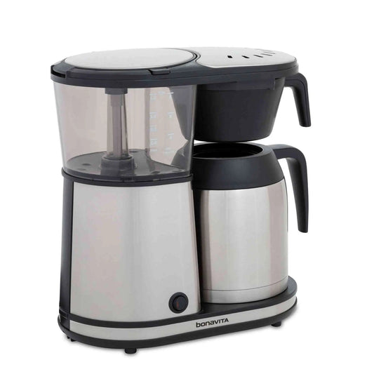 Bonavita Connoisseur 8 Cup Drip Coffee Maker with stainless steel thermal carafe and one-touch pour over brewing system