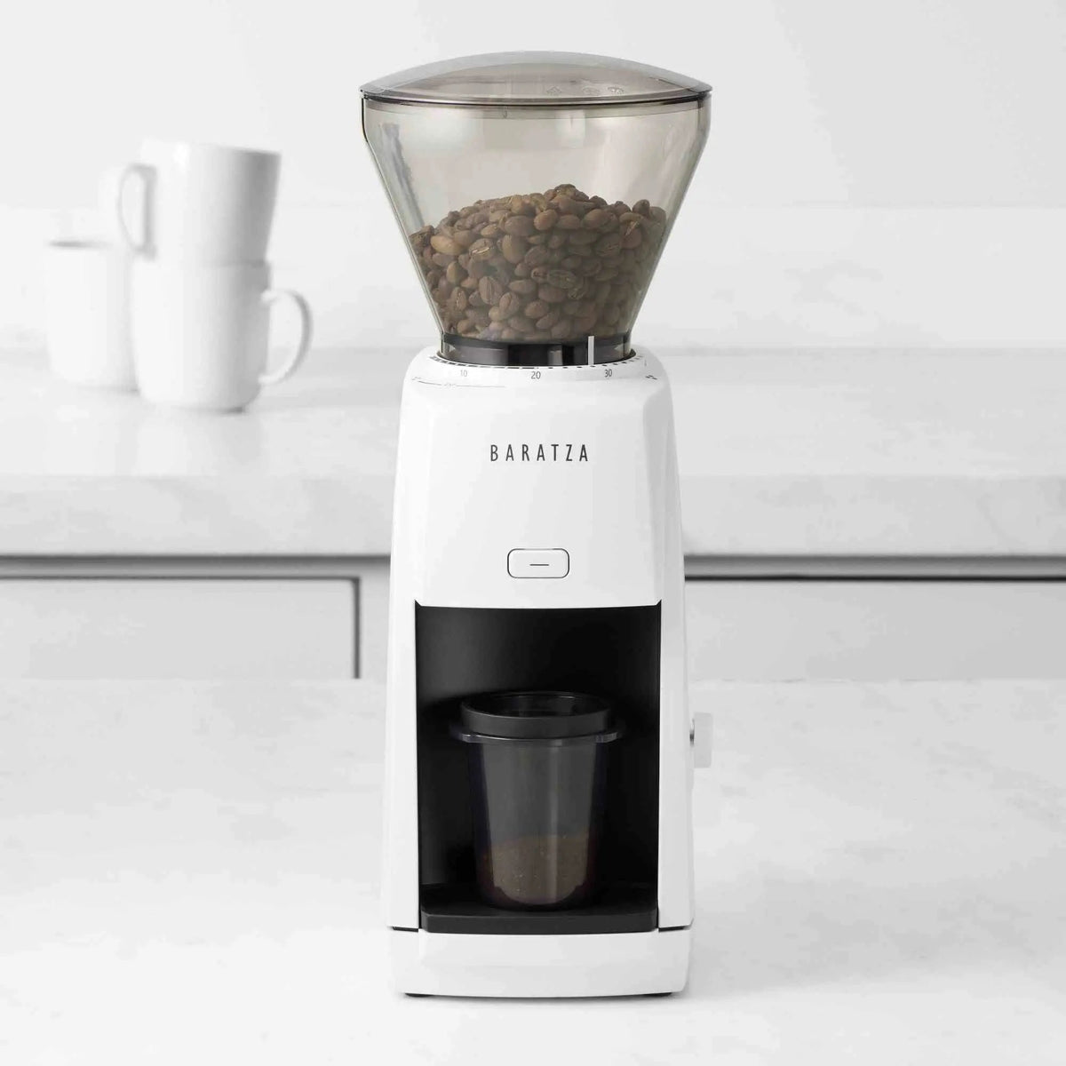 Baratza Encore ESP electric burr coffee grinder with 40 grind settings and dosing cup dispenser