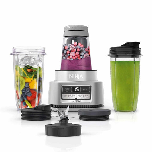 Ninja SS101 Foodi Power Nutri Duo blender with smoothie bowl maker and nutrient extraction cup for thick smoothies and smooth blends