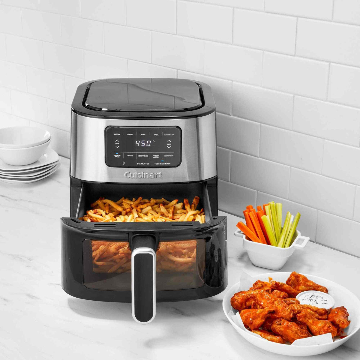 Cuisinart Airfryer 6-Qt Basket Air Fryer Oven with digital display and multiple cooking functions
