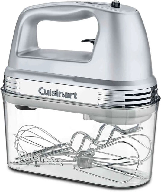 Cuisinart HM-90BCS Power Advantage Plus 9-speed handheld mixer in brushed chrome with storage case and attachments