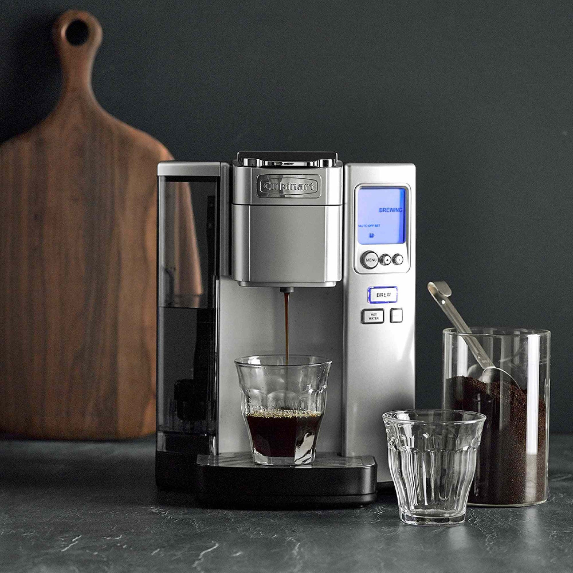 Cuisinart Coffee Maker single-serve machine with 72-ounce reservoir and HomeBarista filter cup