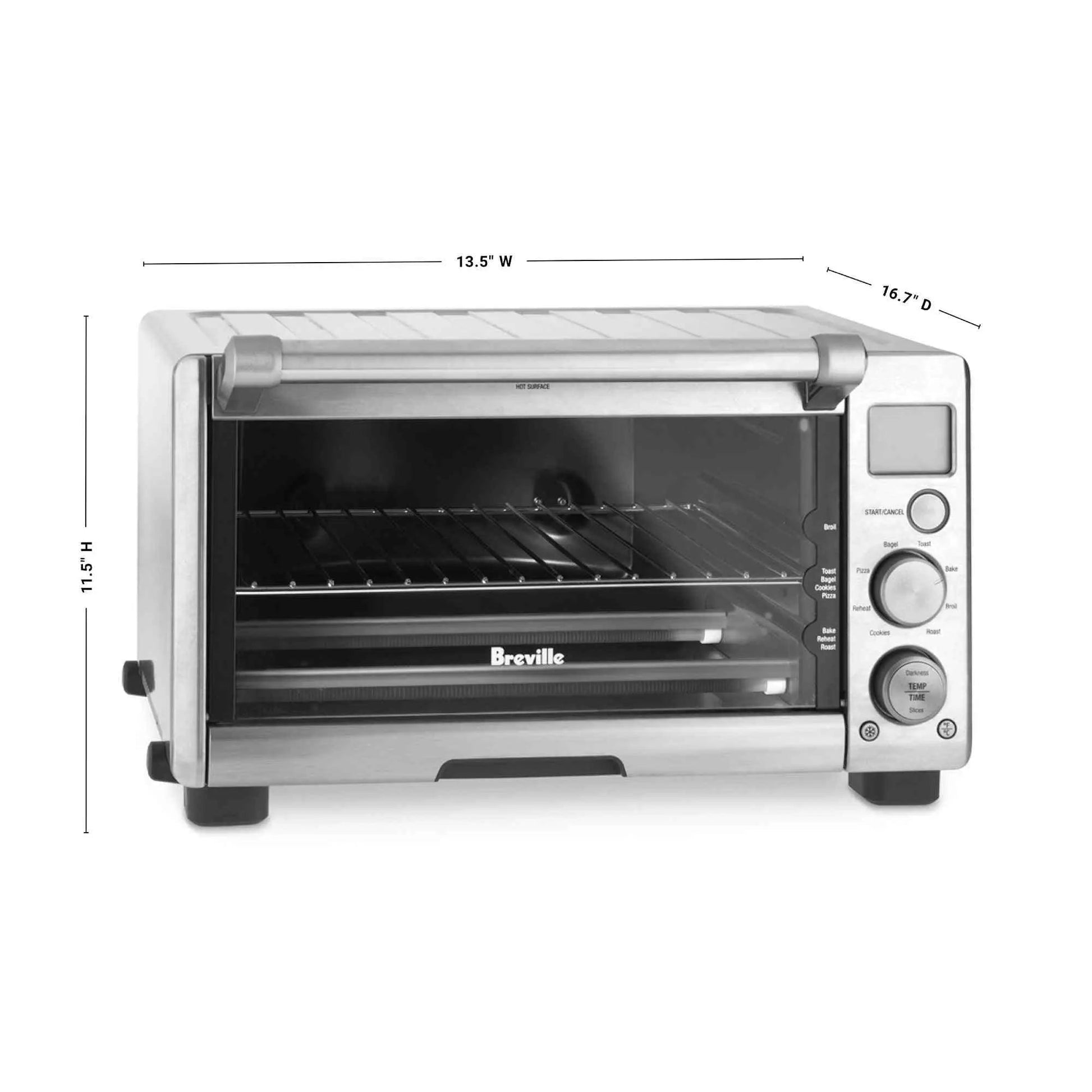 Breville Compact Smart Oven BOV650XL in brushed stainless steel with Element iQ system and 8 cooking functions