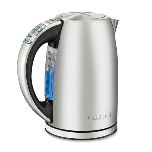 Cuisinart 1.7-Liter stainless steel cordless electric kettle with 6 preset temperatures and LED indicators