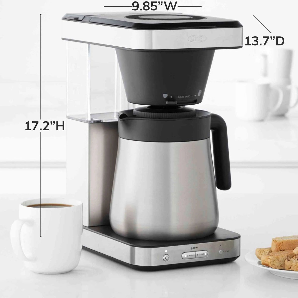 OXO Brew 8 Cup Coffee Maker stainless steel with thermal carafe and precision brewing features