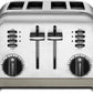 Cuisinart 4 Slice Toaster Oven in brushed stainless steel with dual control panels and six browning settings